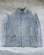 Load image into Gallery viewer, 1950s Sun-Faded Repaired French Chore Button Down Coat Jacket - X-Large
