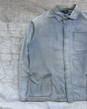 Load image into Gallery viewer, 1950s Sun-Faded Repaired French Chore Button Down Coat Jacket - X-Large
