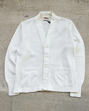 Load image into Gallery viewer, 1960s Cream Knit Button Up Sweater Cardigan - Size Large
