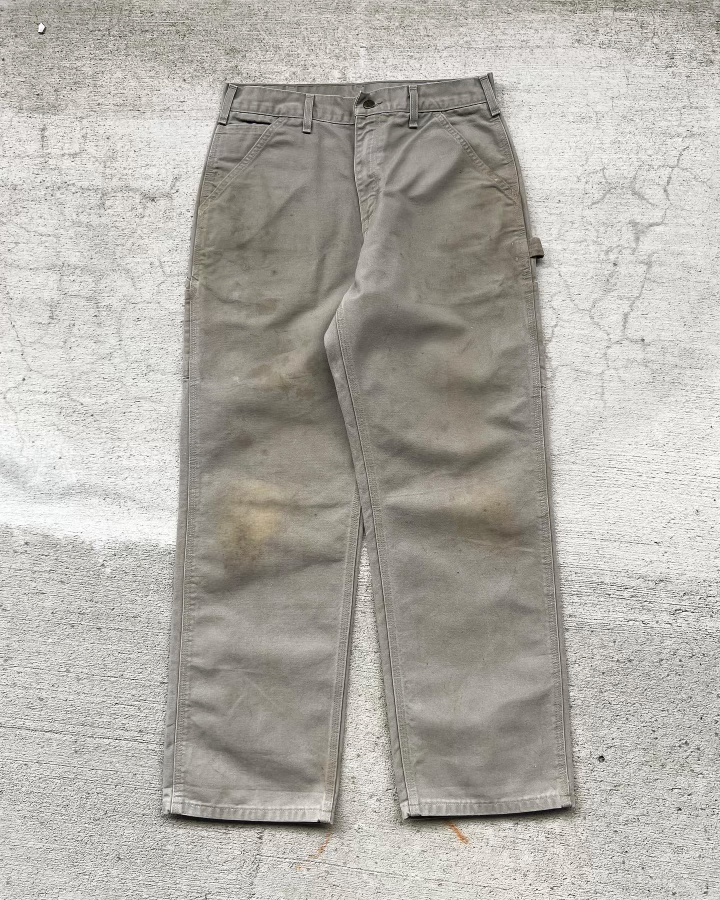 Carhartt Gravel Grey Carpenter Pants - Size 33 x 32