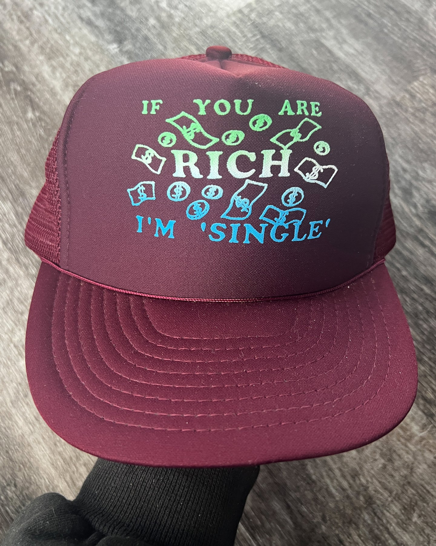 1980s If You Are Rich Snapback Trucker Hat - One Size