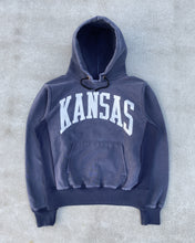 Load image into Gallery viewer, 1980s Sun Faded Kansas Reverse Weave Style Hoodie - Size Large
