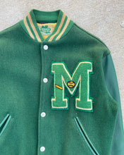 Load image into Gallery viewer, 1950s &quot;M&quot; Varsity Bomber Jacket with Cropped Fit - Size Small/Medium
