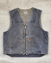 Load image into Gallery viewer, 1990s Carhartt Charcoal Well Worn Work Vest - Size X-Large
