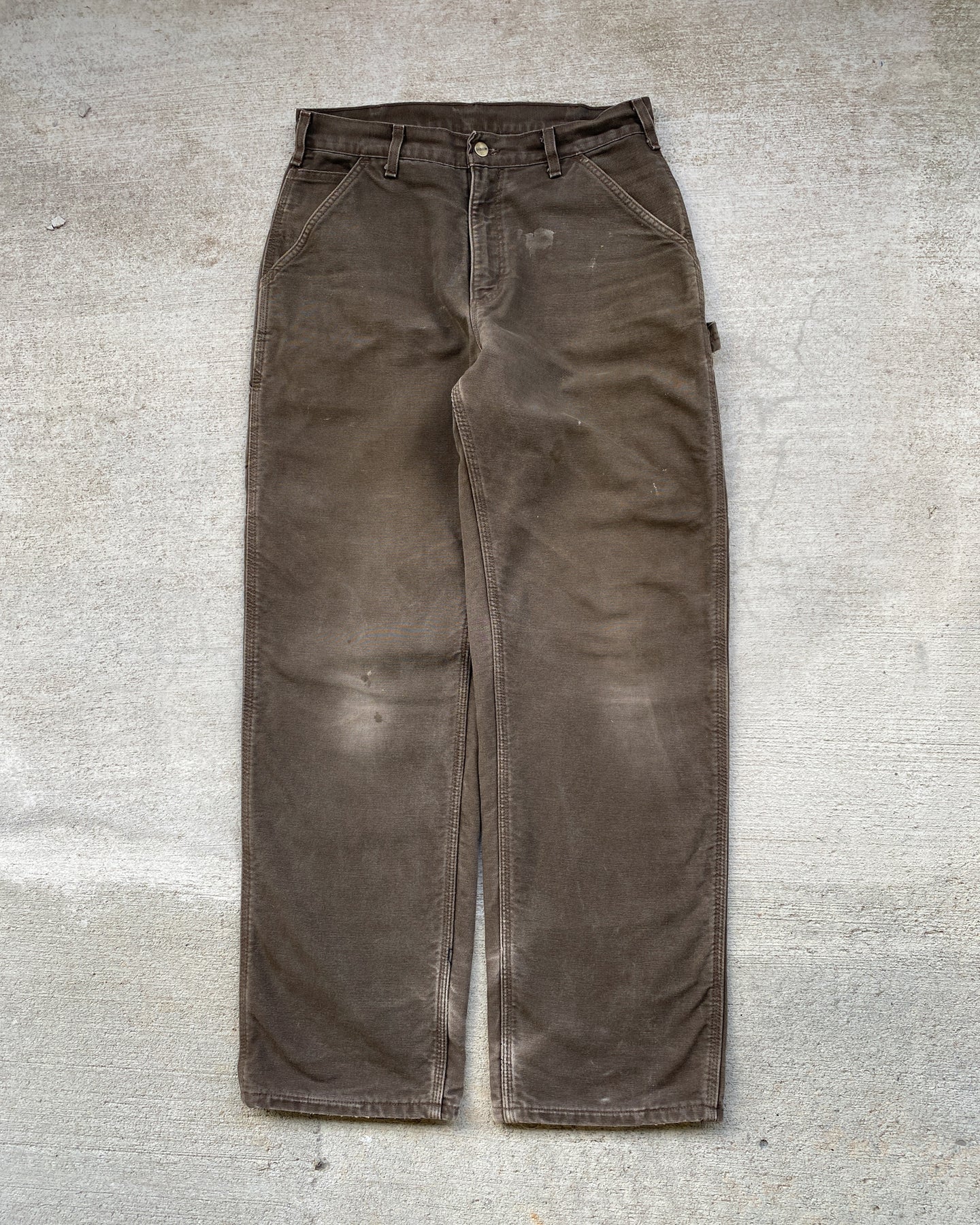 1990s Carhartt Flannel Lined Carpenter Work Pants - Size 32 x 32