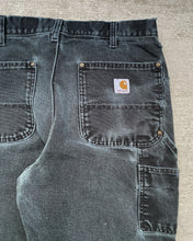 Load image into Gallery viewer, 1990s Carhartt Faded and Distressed Black Double Knee Pants - Size 33 x 30
