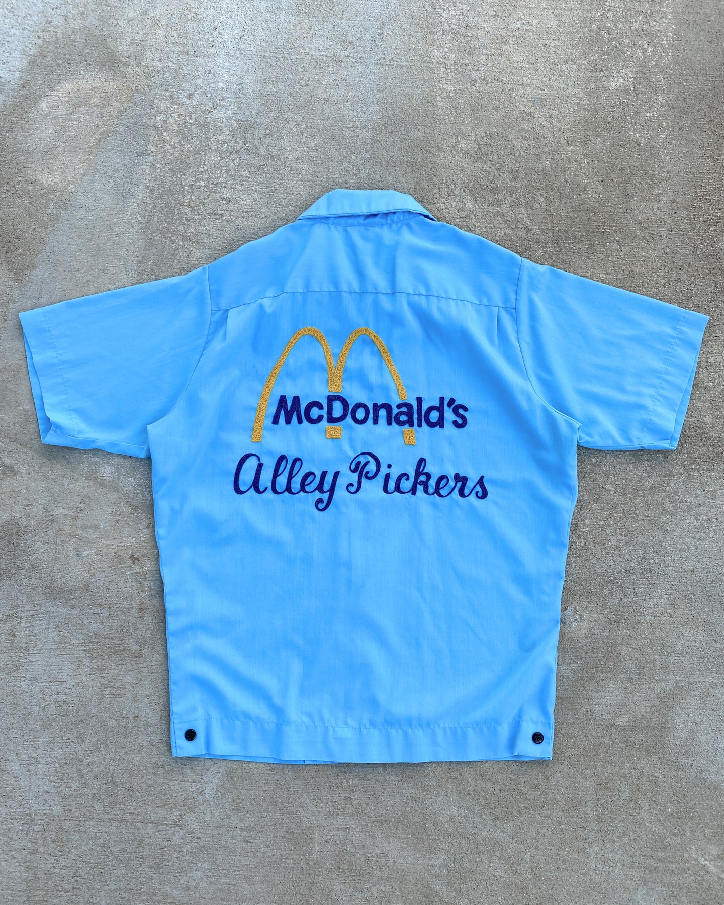 1960s McDonald's Alley Pickers Bowling Shirt - Size Medium