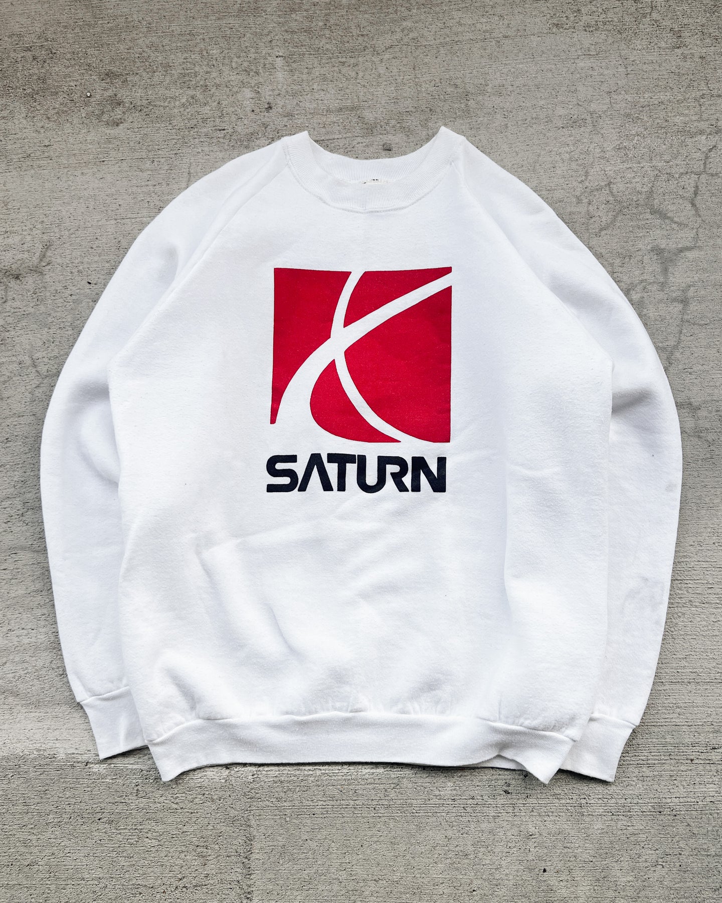1990s Saturn Raglan Cut Crewneck - Size Large