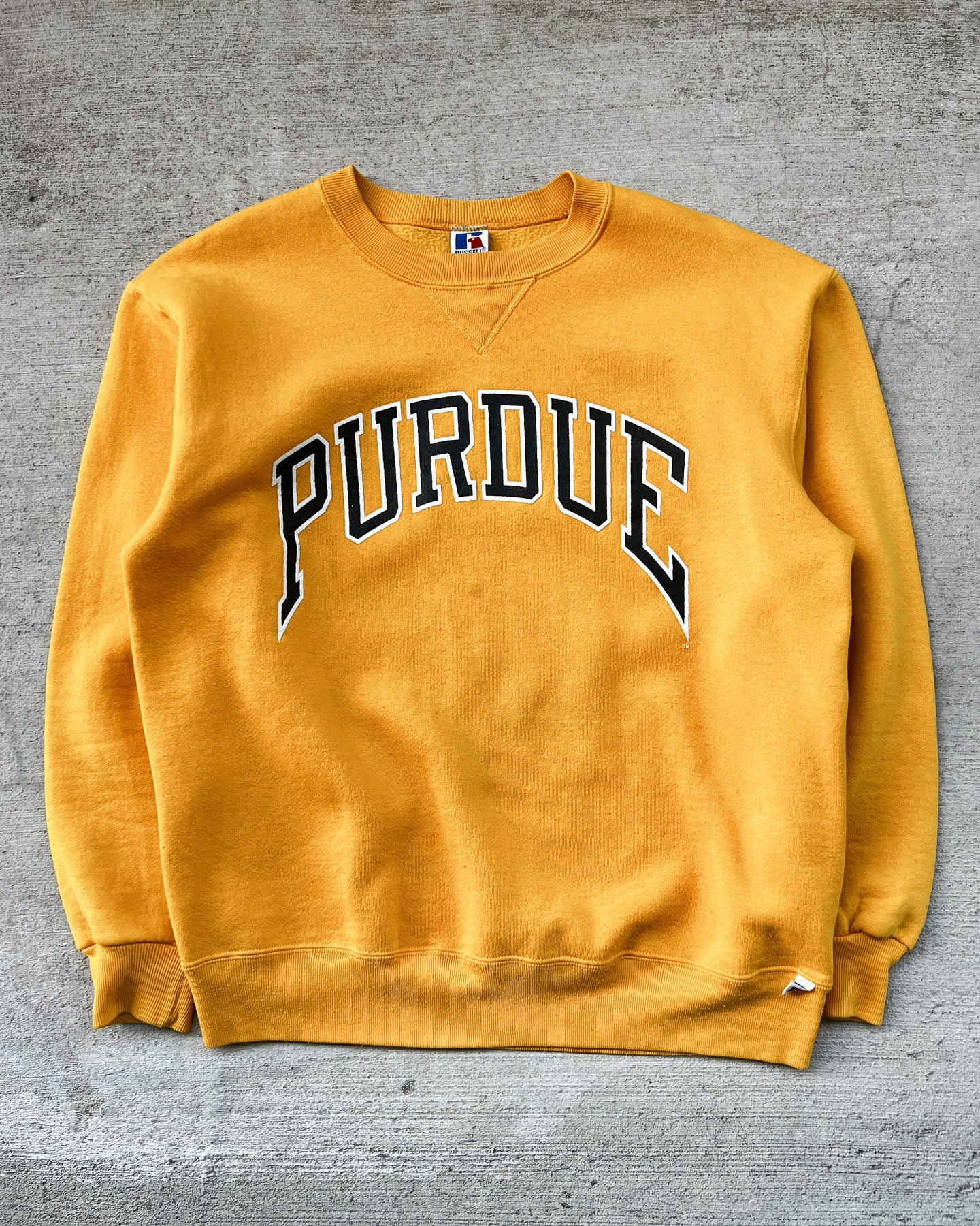 1990s Russell Purdue Gold Crewneck - Size X-Large