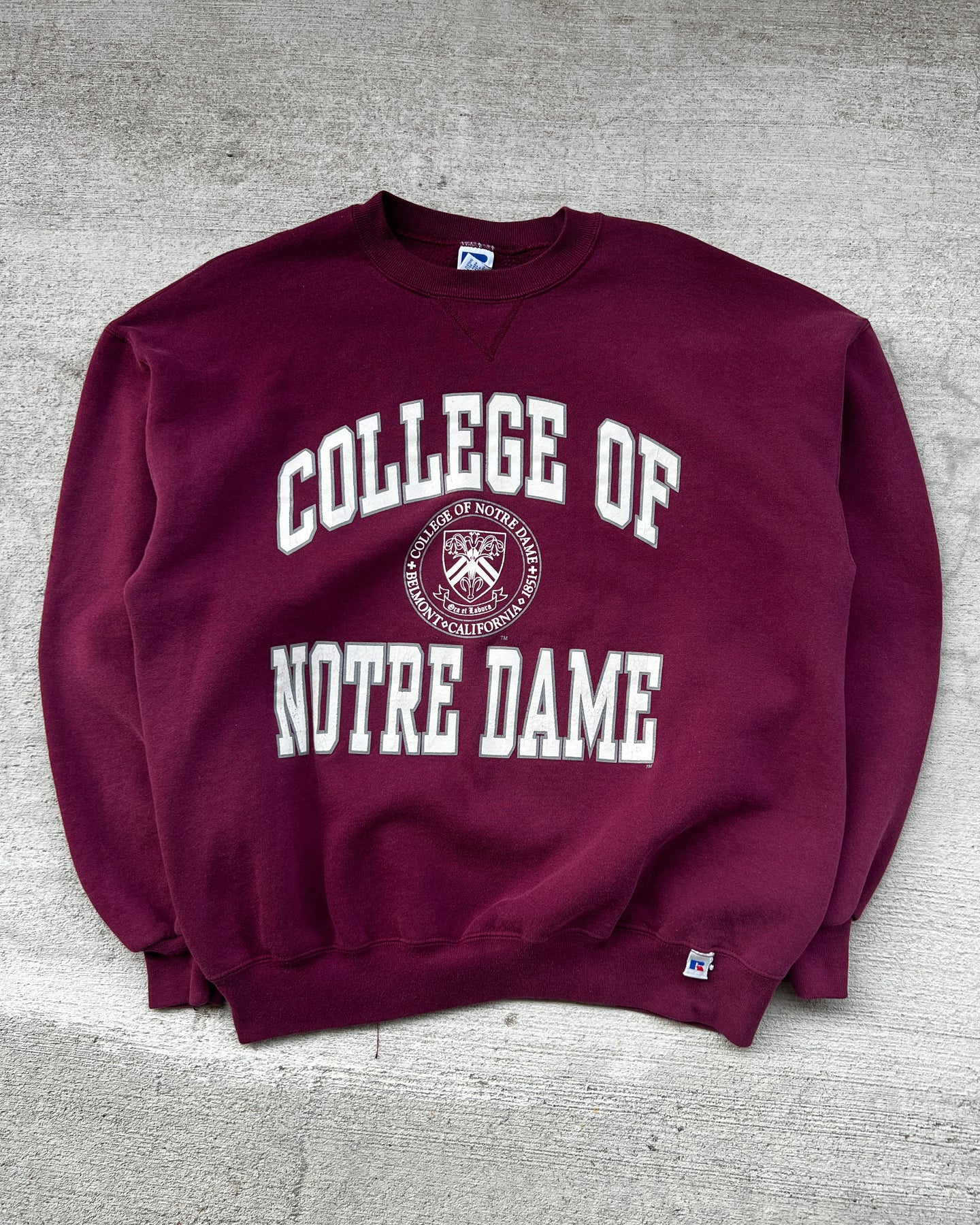 1990s Russell Notre Dame Crewneck - Size X-Large
