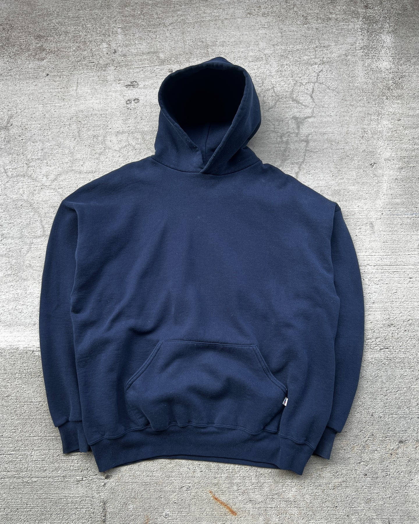 1990s Russell Navy Hoodie - Size XX-Large