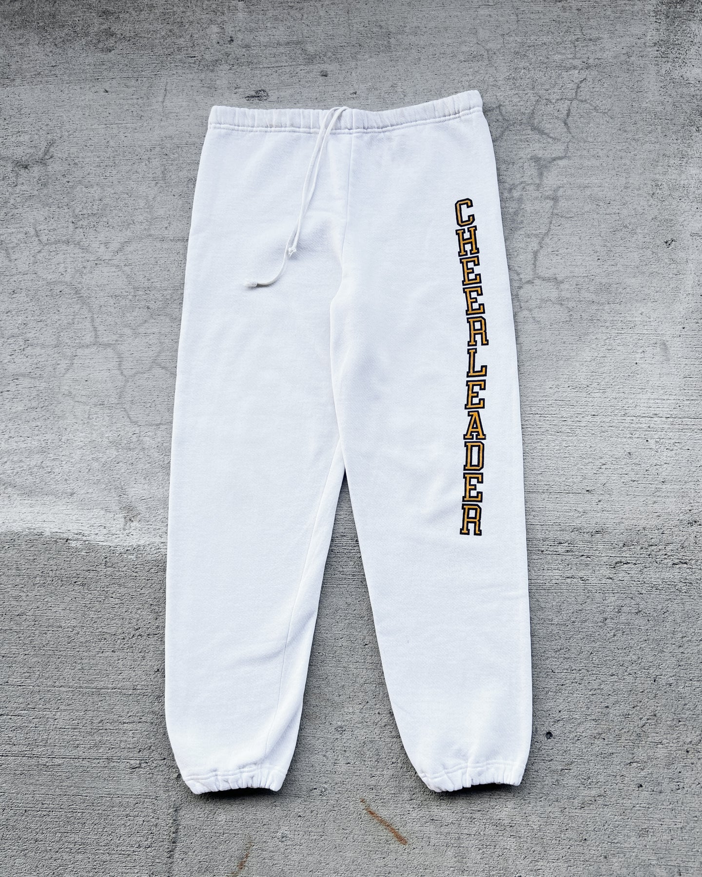 1980s Hixson Cheerleader Cloud White Sweatpants - Size 31 x 27