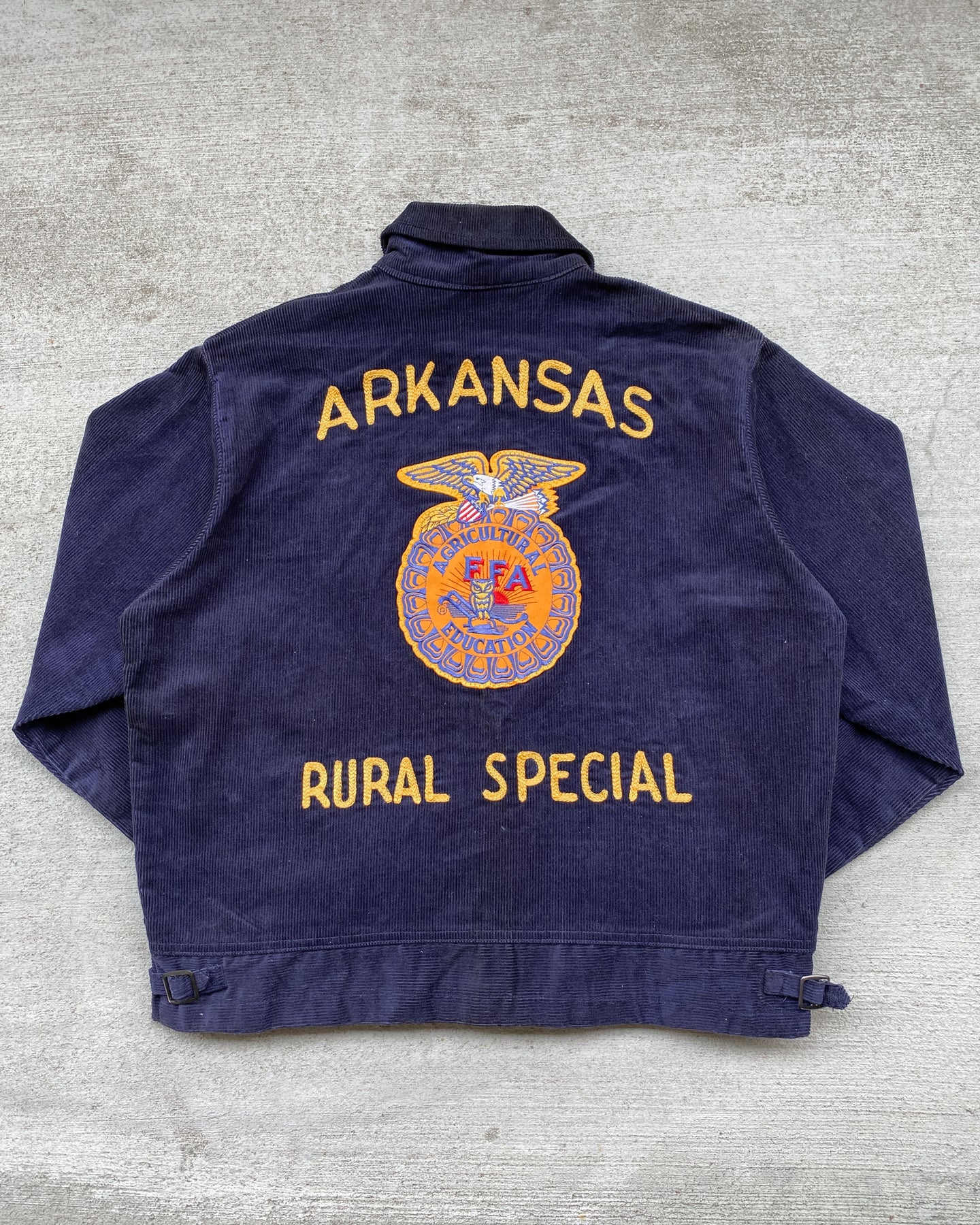 1980s Arkansas Chainstitched FFA Corduroy Jacket - Size Large