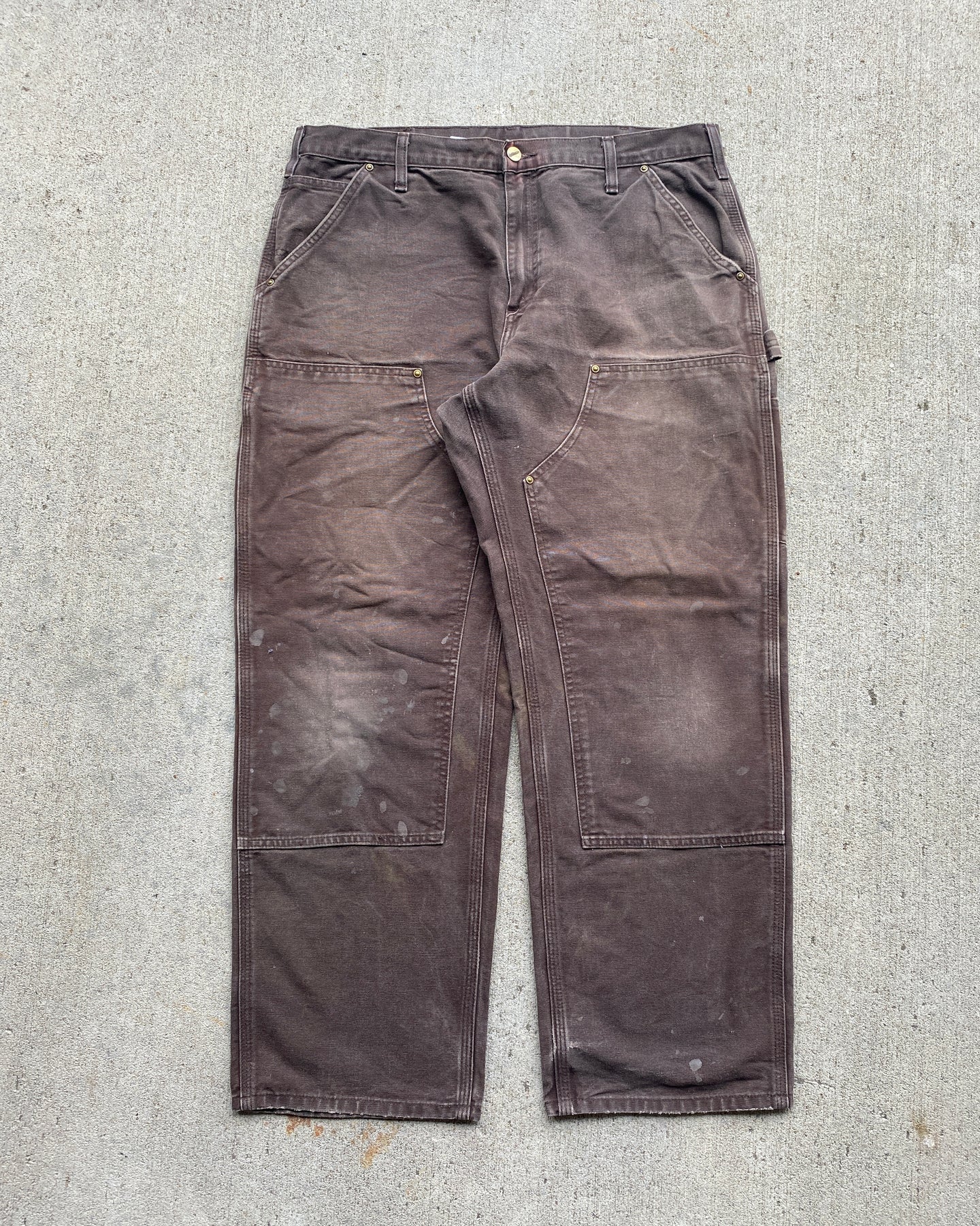 Carhartt Mud Brown Double Knee Work Pants - Size 36 x 30