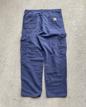 Load image into Gallery viewer, Carhartt Navy Cotton Cargo Work Pants - Size 36 x 30
