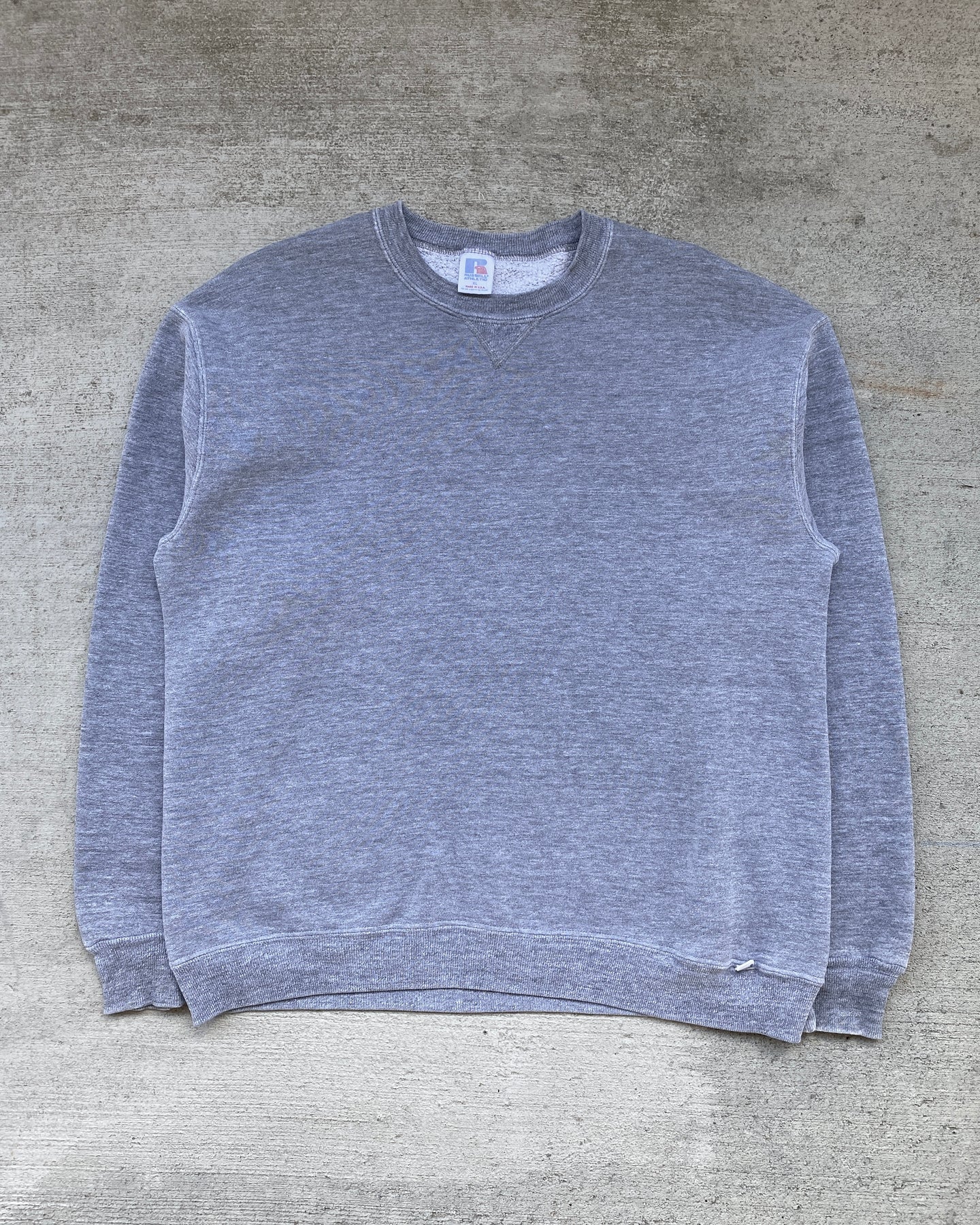 1980s Russell Athletic Heather Grey Blank Crewneck - Size Large