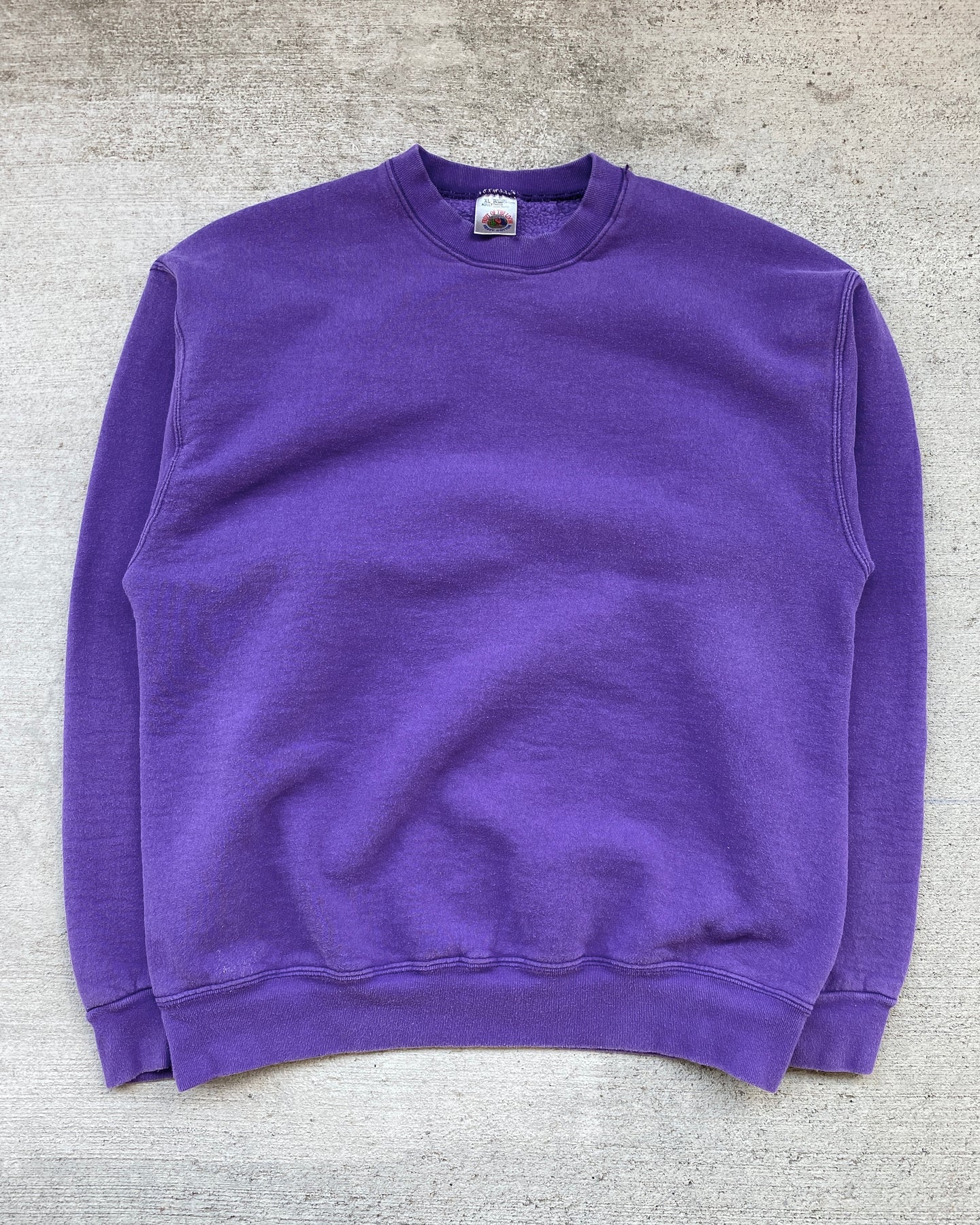 1990s Fruit of the Loom Violet Blank Crewneck - Size X-Large
