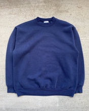 Load image into Gallery viewer, 1990s Navy Blank Crewneck Sweatshirt - Size Large
