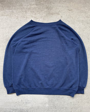 Load image into Gallery viewer, 1980s Hanes Faded Navy Raglan Cut Crewneck - Size Large
