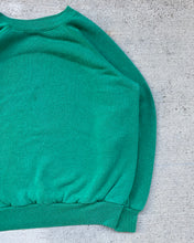 Load image into Gallery viewer, 1980s Hanes Kelly Green Raglan Cut Crewneck - Size Large
