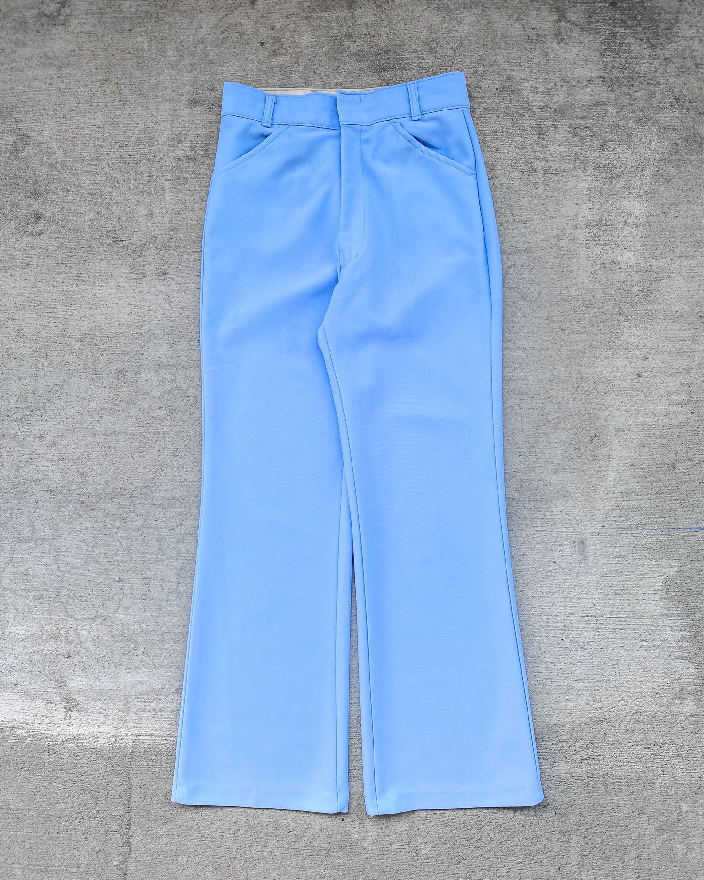 1970s Baby Blue Dress Pants - Size 28 x 30