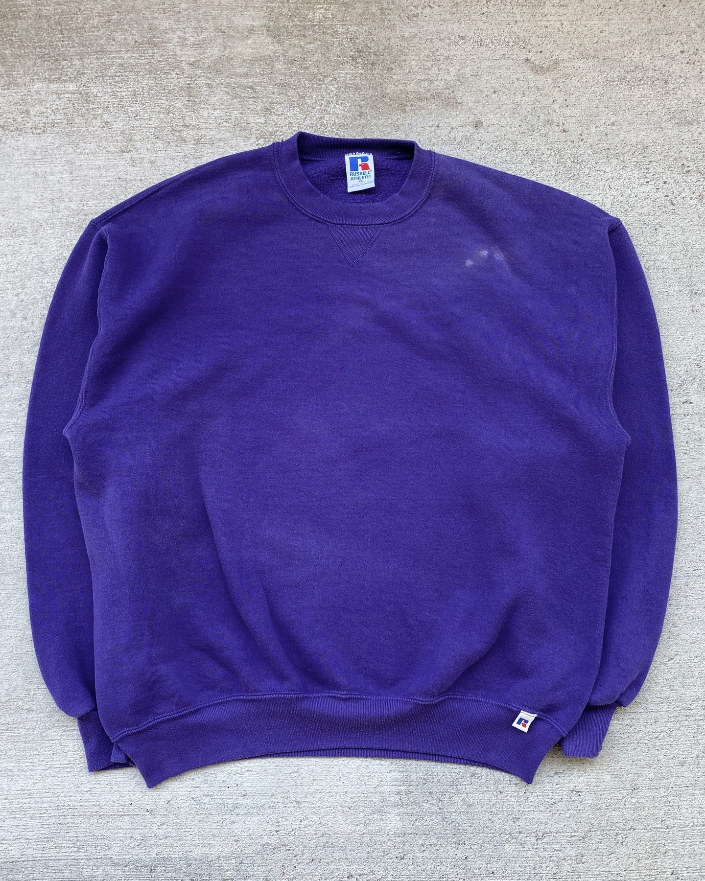 1990s Russell Athletic Grape Blank Crewneck - Size X-Large