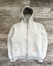 Load image into Gallery viewer, 1990s Carhartt Ash Grey Thermal Lined Zip Up Hoodie - Size Large
