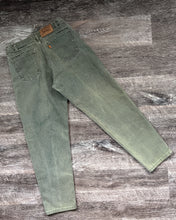 Load image into Gallery viewer, 1990s Levi&#39;s Sun Faded Olive Green Orange Tab 550 - Size 33 x 30
