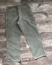 Load image into Gallery viewer, 1990s Carhartt Moss Green Painter Carpenter Pants - Size 35 x 32
