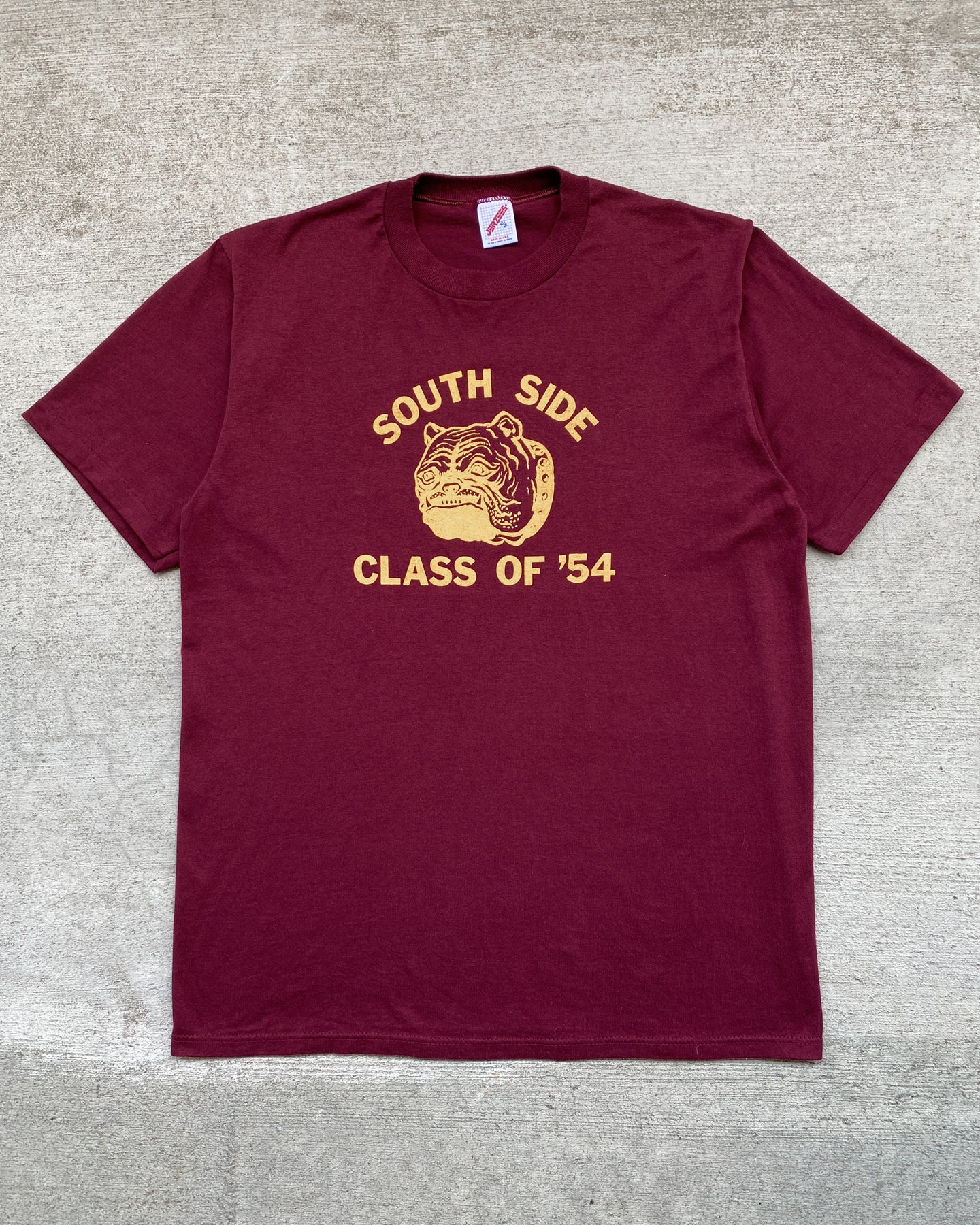 1980s South Side High School Maroon Single Stitch Tee - Size X-Large