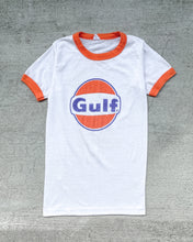 Load image into Gallery viewer, 1980s Gulf Logo Single Stitch Ringer Tee - Size X-Small
