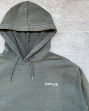 Load image into Gallery viewer, 1990s Carhartt Sun Faded Distressed Olive Hoodie - Size X-Large

