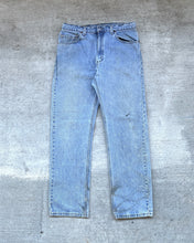 Load image into Gallery viewer, 1990s Levi&#39;s Pale Blue Distressed and Worn 505 - Size 33 x 31
