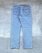 Load image into Gallery viewer, 1990s Levi&#39;s Pale Blue Distressed and Worn 505 - Size 33 x 31
