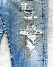 Load image into Gallery viewer, 1960s Thrashed and Repaired Lee Rider Jeans - Size 36 x 29
