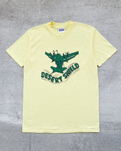 Load image into Gallery viewer, 1980s Operation Desert Shield Pale Yellow Single Stitched Tee - Size Large
