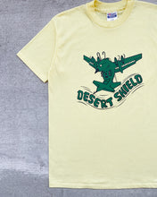 Load image into Gallery viewer, 1980s Operation Desert Shield Pale Yellow Single Stitched Tee - Size Large
