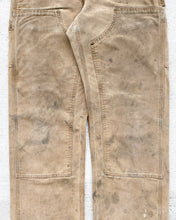 Load image into Gallery viewer, Carhartt Oil Stained Tan Double Knee Work Pants - Size 32 x 33
