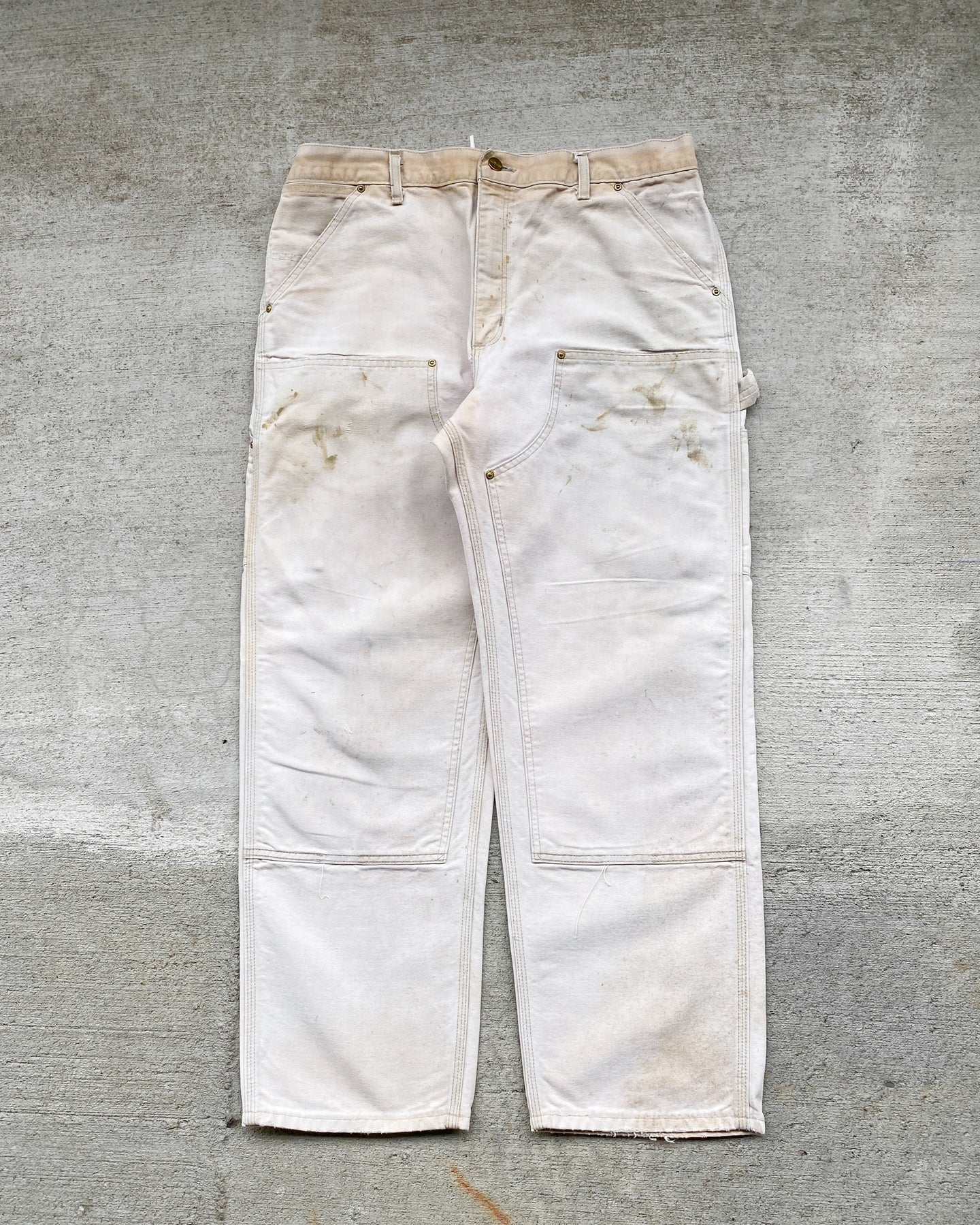 1990s Carhartt Sun Bleached Double Knee Pants - Size 36 x 30