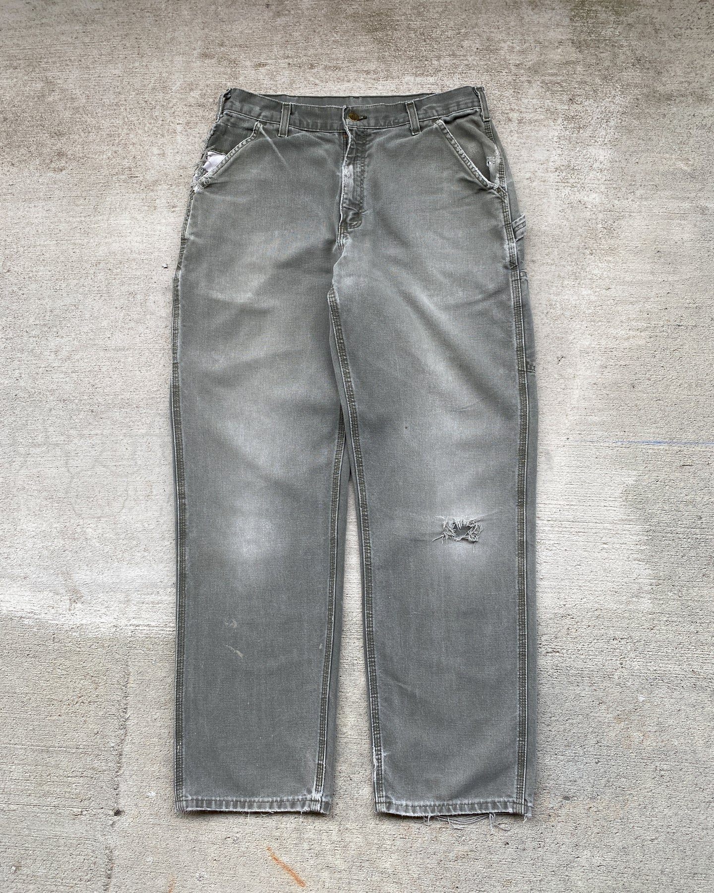 Carhartt Moss Green Carpenter Work Pants - Size 34 x 32