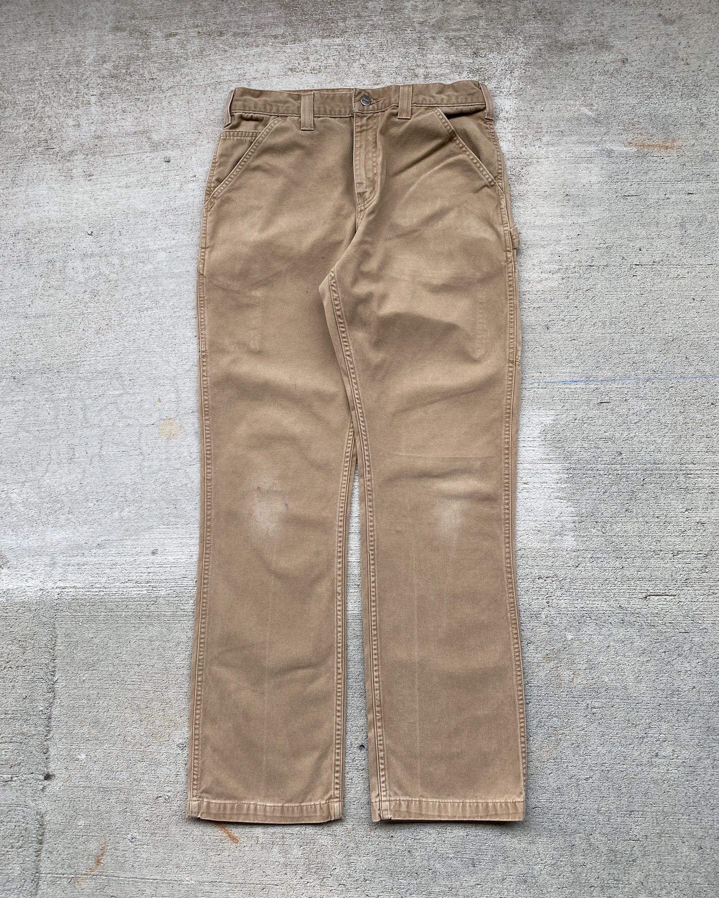 Carhartt Cotton Camel Brown Work Pants - Size 33 x 34