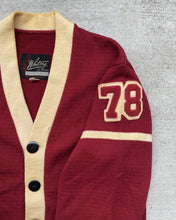 Load image into Gallery viewer, 1970s Contrast Tiger Patch Varsity Cardigan - Size Medium
