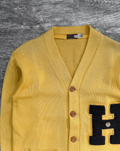 Load image into Gallery viewer, 1950s Golden Yellow &quot;H&quot; Varsity Cardigan - Size Medium
