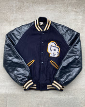 Load image into Gallery viewer, 1980s Navy Soccer Bomber Jacket - Size X-Large
