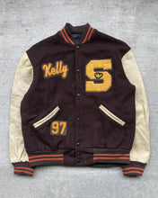 Load image into Gallery viewer, 1990s Kelly Contrast Varsity Bomber Jacket - Size Large
