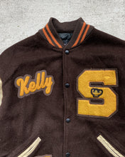 Load image into Gallery viewer, 1990s Kelly Contrast Varsity Bomber Jacket - Size Large
