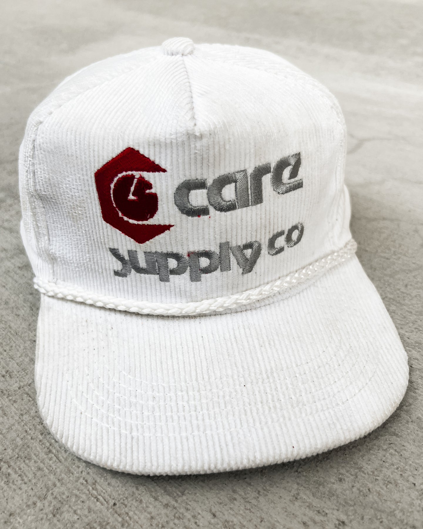 1990s Care Supply Corduroy Snapback Hat - One Size