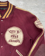 Load image into Gallery viewer, 1953 City B Champs Baseball Varsity Bomber Jacket - Size Large

