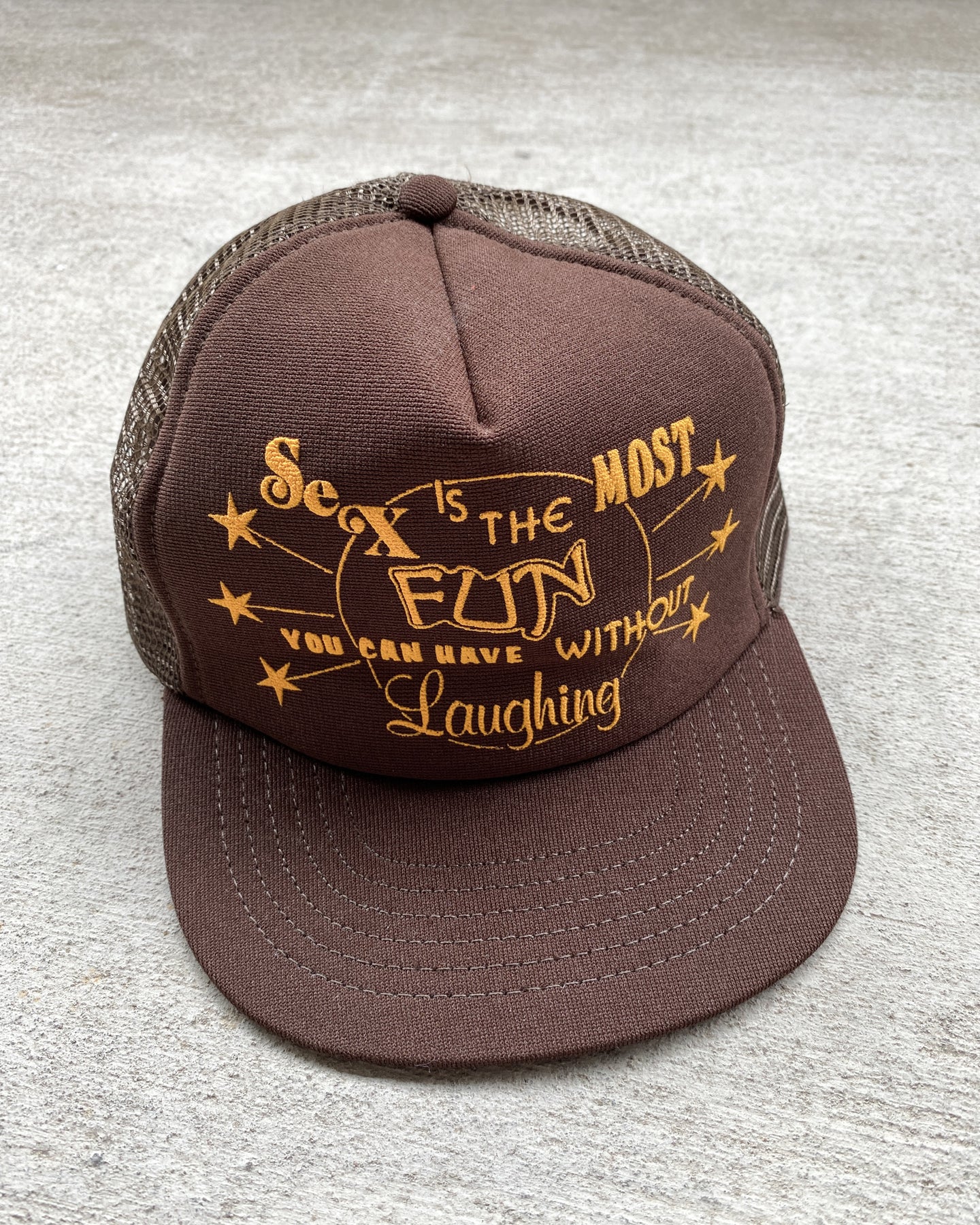 1980s Sex Is the Most Fun You Can Have Without Laughing Trucker Snapback - One Size
