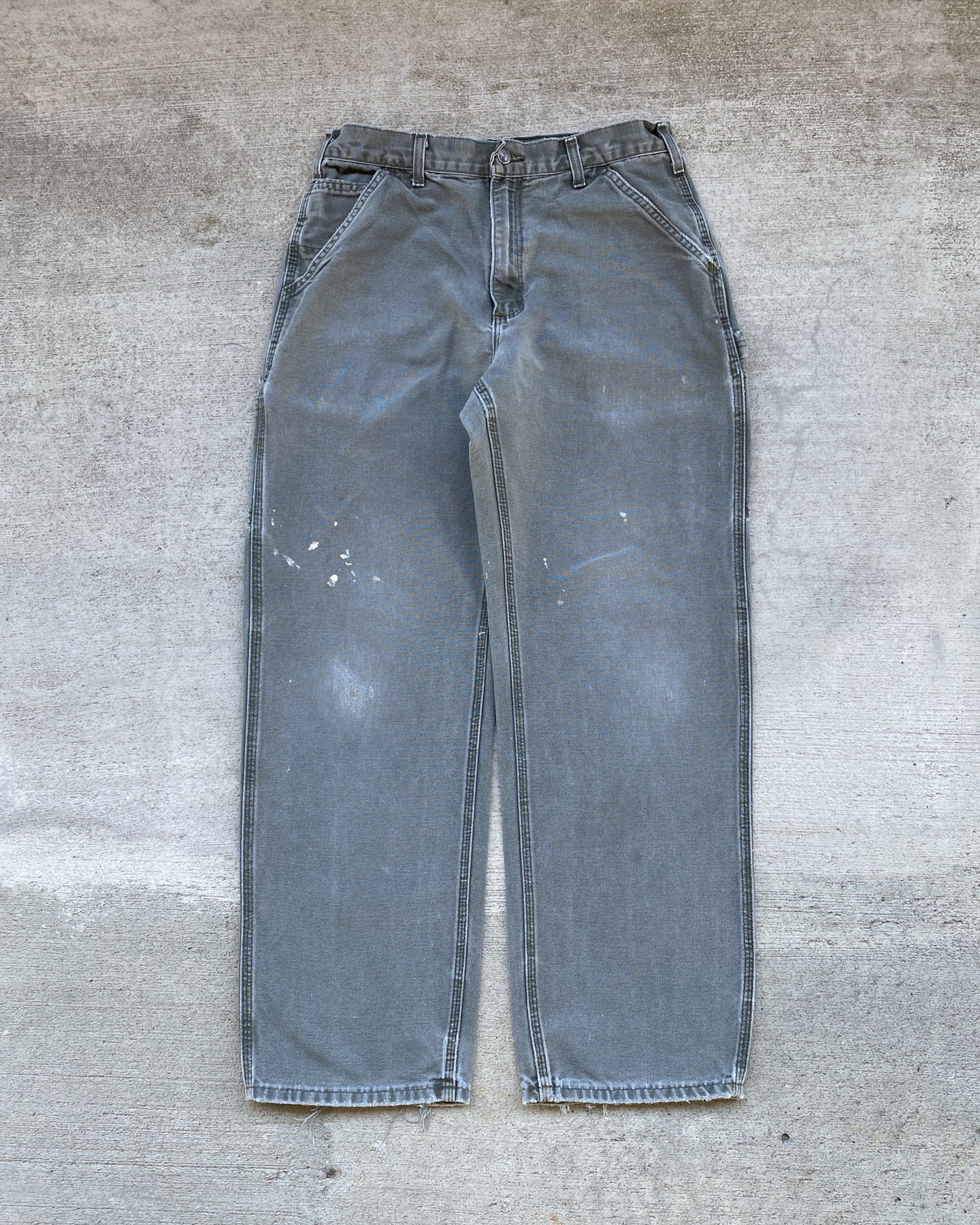 1990s Carhartt Moss Green Painter Carpenter Pants - Size 32 x 30